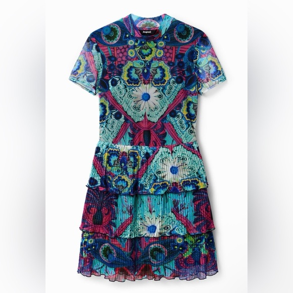 DESIGUAL. M. Christian Lacroix Short Layered Dress- Size S - Picture 1 of 8